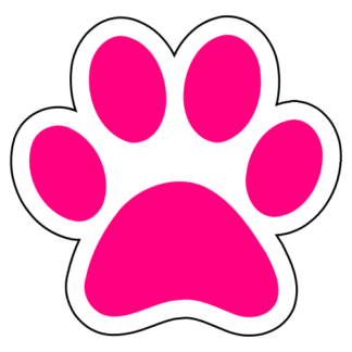 Paw Sticker (Hot Pink)